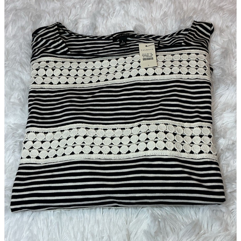 Talbots‎ Women's Large Crochet Laced New With Tags Top